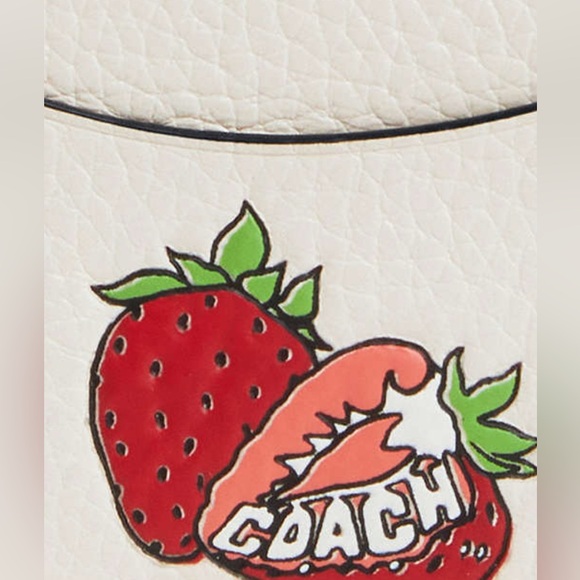 NWT Coach Slim Id Card Case With Strawberry Graphic - Picture 3 of 3